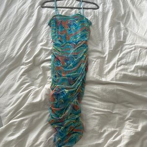 Funky tight ruched party dress